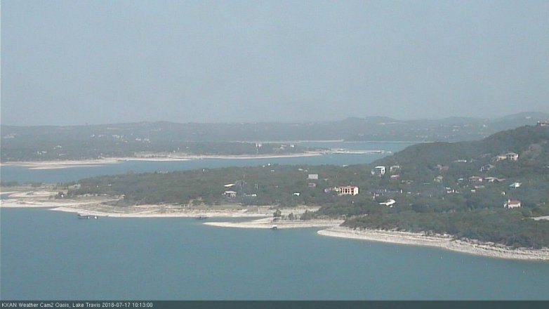 Lake Travis webcam, July 17, 2018 9:15 AM CT