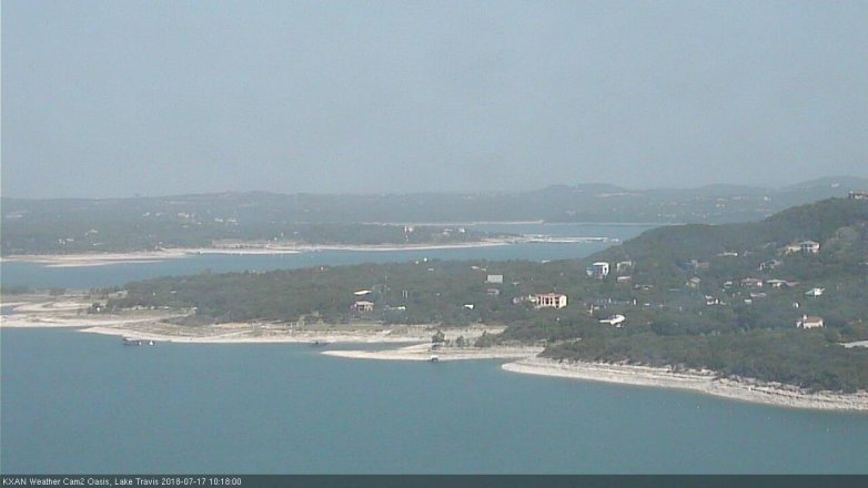 Lake Travis webcam, July 17, 2018 9:20 AM CT