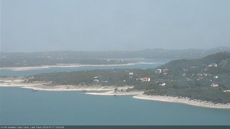 Lake Travis webcam, July 17, 2018 9:45 AM CT
