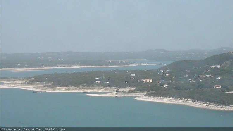 Lake Travis webcam, July 17, 2018 10:15 AM CT