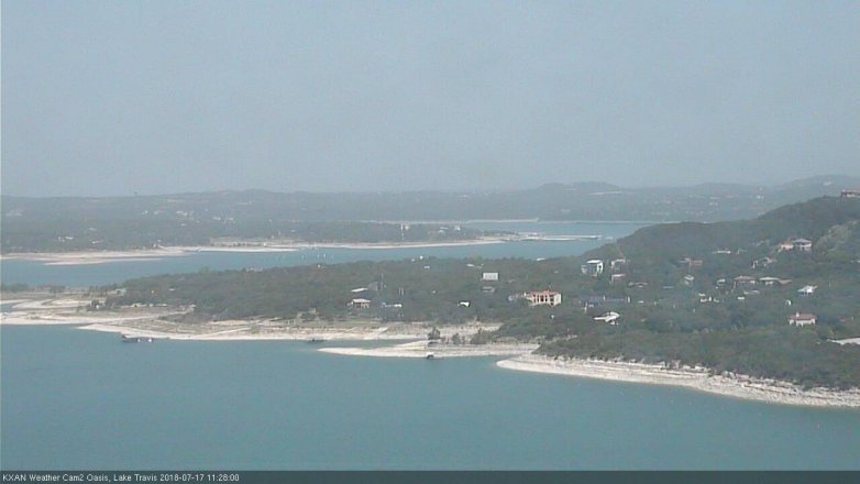 Lake Travis webcam, July 17, 2018 10:30 AM CT