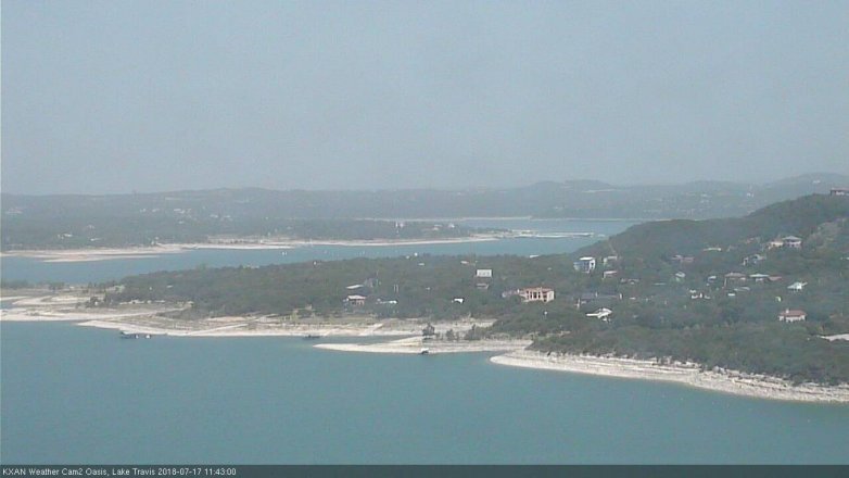 Lake Travis webcam, July 17, 2018 10:45 AM CT