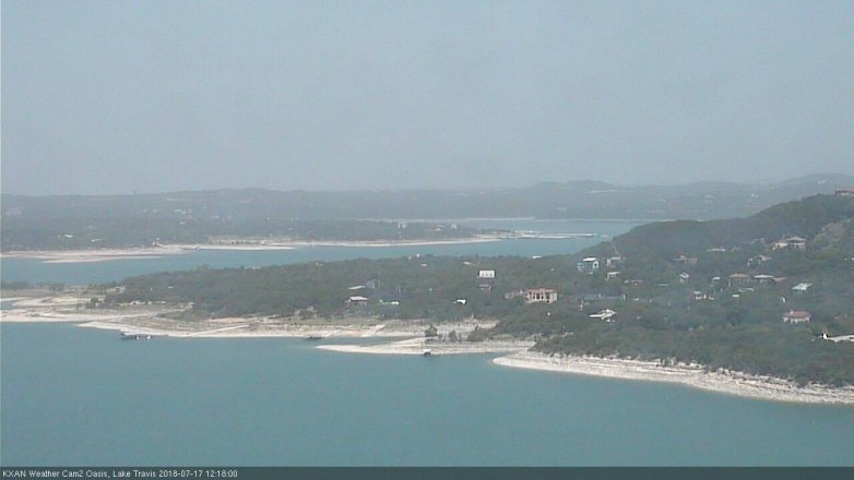 Lake Travis webcam, July 17, 2018 11:20 AM CT