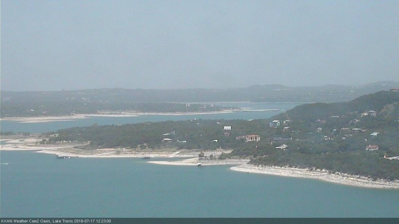 Lake Travis webcam, July 17, 2018 11:25 AM CT