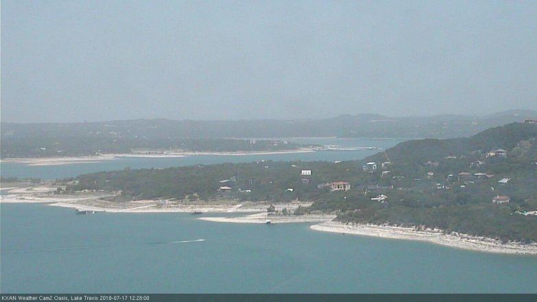Lake Travis webcam, July 17, 2018 11:30 AM CT