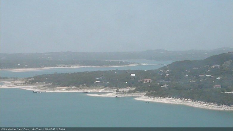 Lake Travis webcam, July 17, 2018 11:55 AM CT