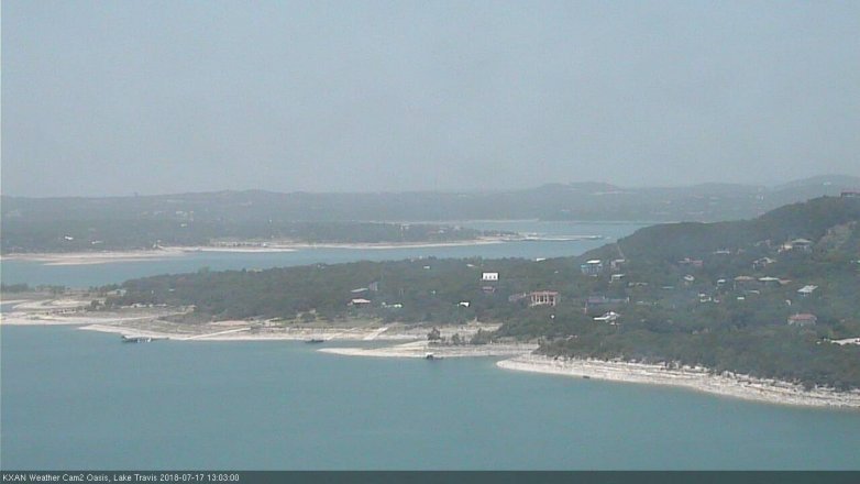 Lake Travis webcam, July 17, 2018 12:05 PM CT