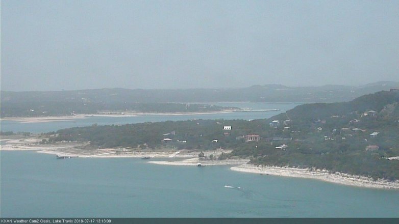 Lake Travis webcam, July 17, 2018 12:15 PM CT