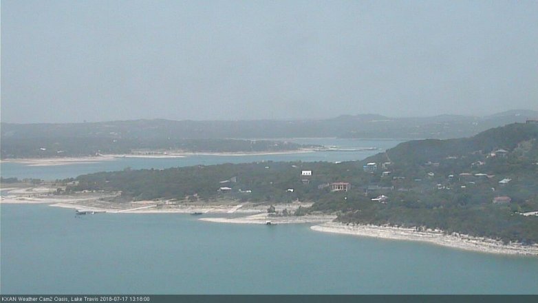 Lake Travis webcam, July 17, 2018 12:20 PM CT