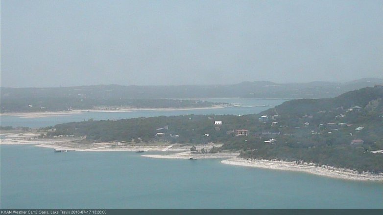 Lake Travis webcam, July 17, 2018 12:30 PM CT