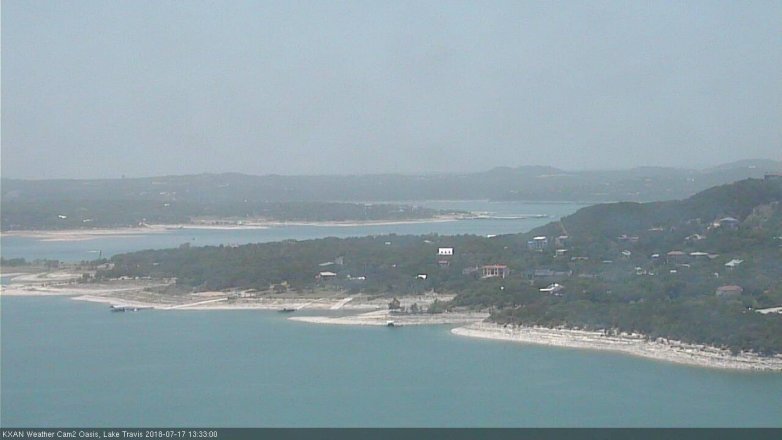 Lake Travis webcam, July 17, 2018 12:35 PM CT