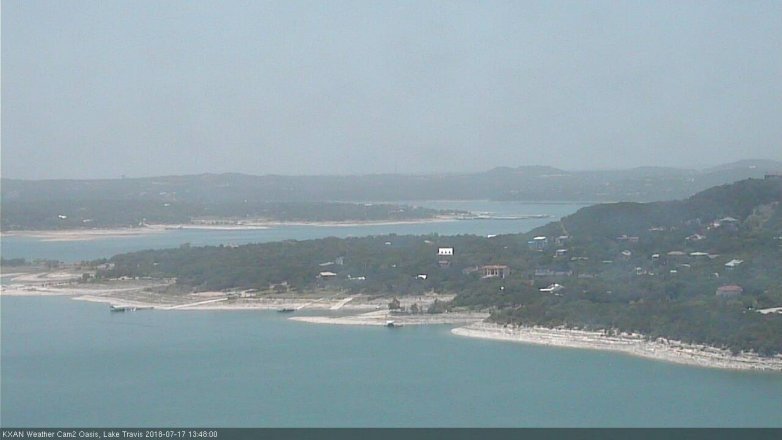 Lake Travis webcam, July 17, 2018 12:50 PM CT