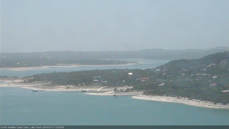 Lake Travis webcam, July 17, 2018 12:55 PM CT