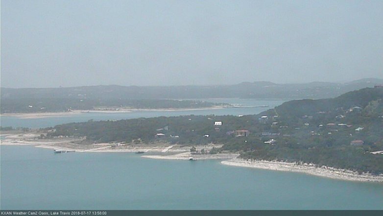 Lake Travis webcam, July 17, 2018 1:00 PM CT
