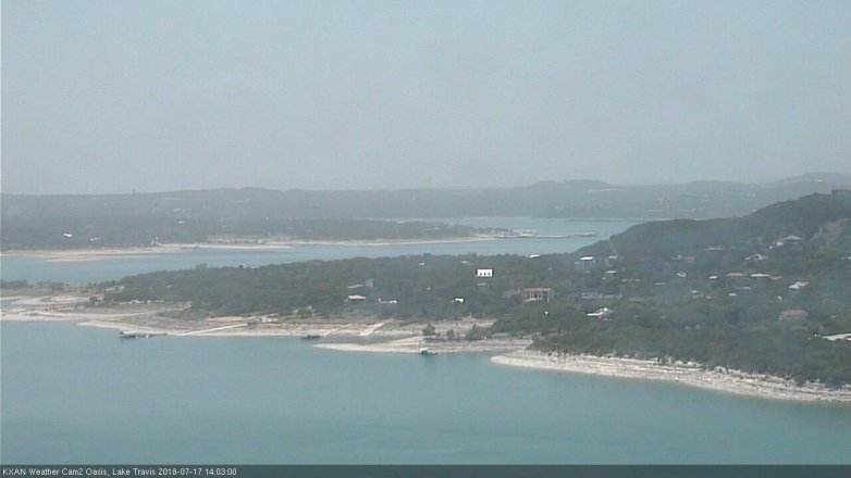 Lake Travis webcam, July 17, 2018 1:05 PM CT