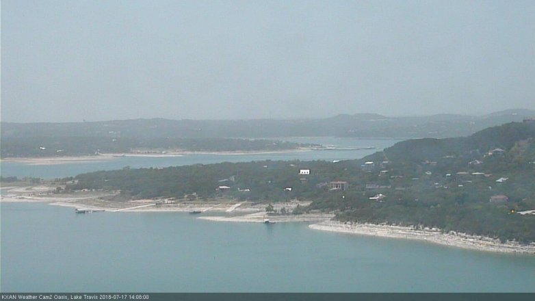 Lake Travis webcam, July 17, 2018 1:10 PM CT