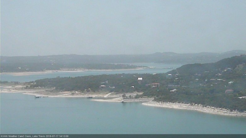 Lake Travis webcam, July 17, 2018 1:15 PM CT