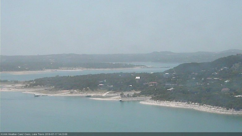 Lake Travis webcam, July 17, 2018 1:25 PM CT