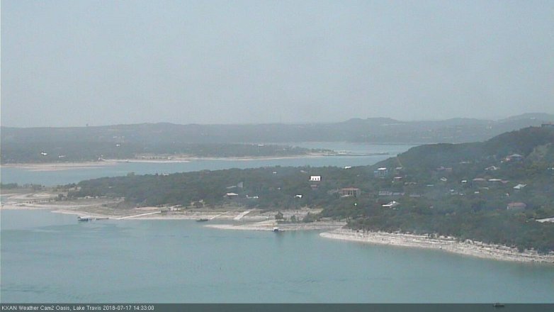 Lake Travis webcam, July 17, 2018 1:35 PM CT