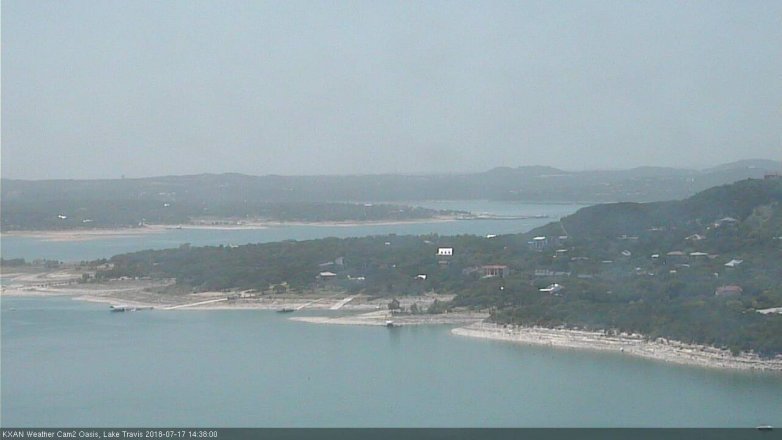 Lake Travis webcam, July 17, 2018 1:40 PM CT