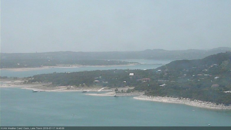Lake Travis webcam, July 17, 2018 1:50 PM CT