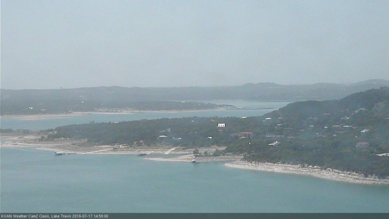 Lake Travis webcam, July 17, 2018 2:00 PM CT