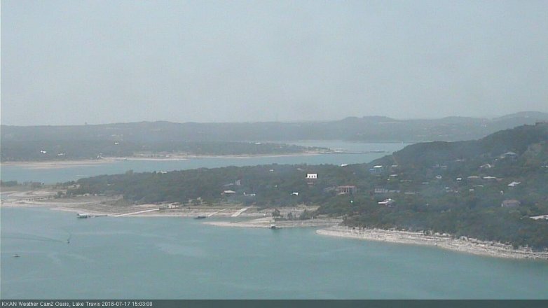 Lake Travis webcam, July 17, 2018 2:05 PM CT