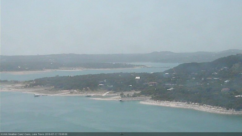 Lake Travis webcam, July 17, 2018 2:10 PM CT