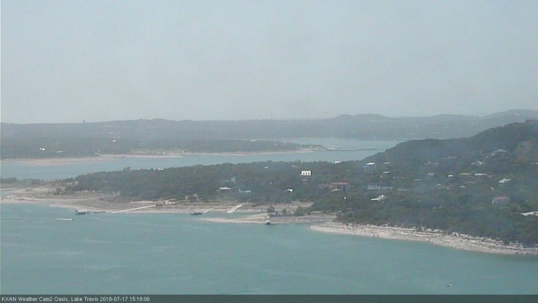 Lake Travis webcam, July 17, 2018 2:20 PM CT