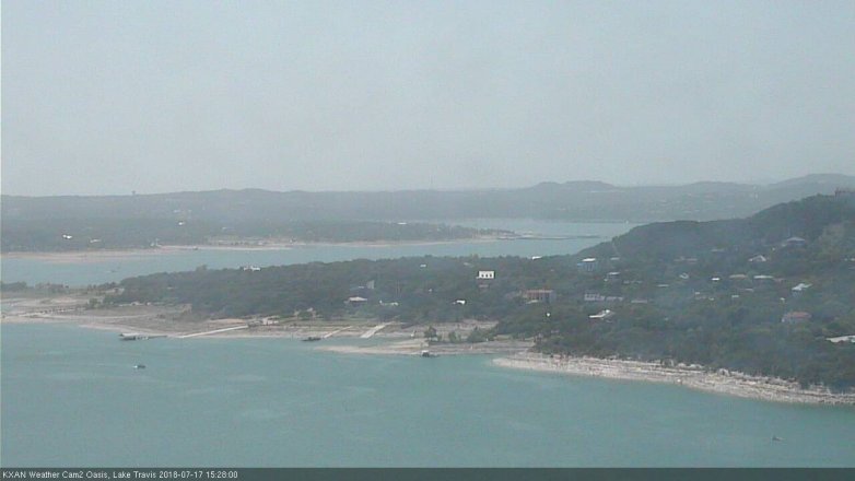 Lake Travis webcam, July 17, 2018 2:30 PM CT