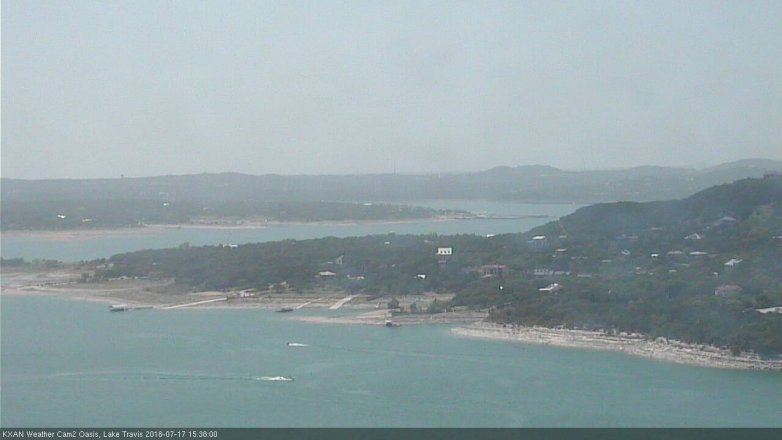 Lake Travis webcam, July 17, 2018 2:40 PM CT