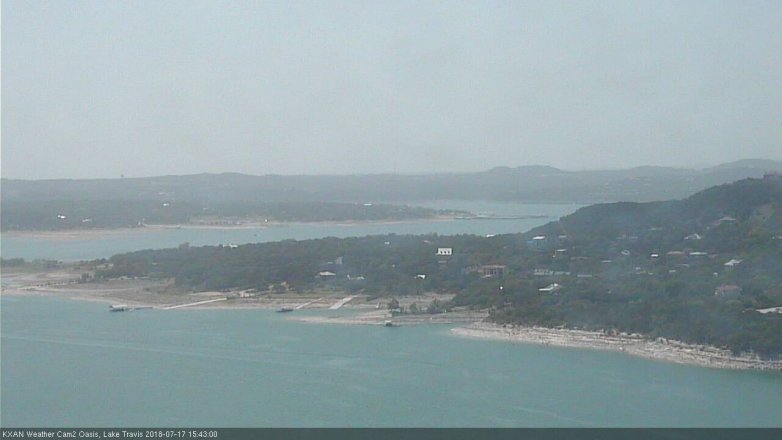 Lake Travis webcam, July 17, 2018 2:45 PM CT