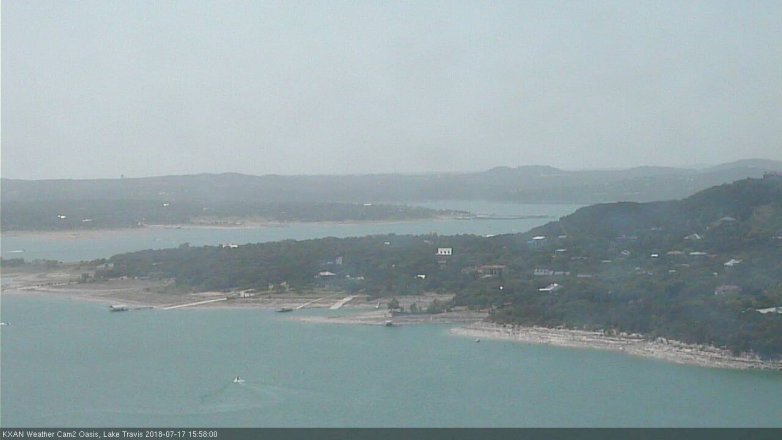 Lake Travis webcam, July 17, 2018 3:00 PM CT