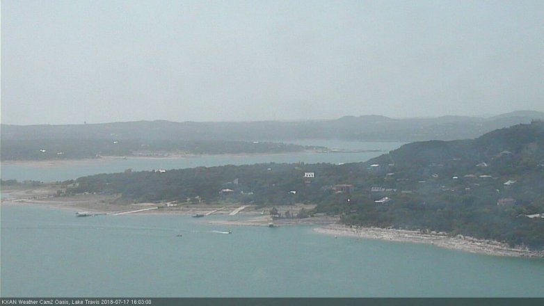 Lake Travis webcam, July 17, 2018 3:05 PM CT