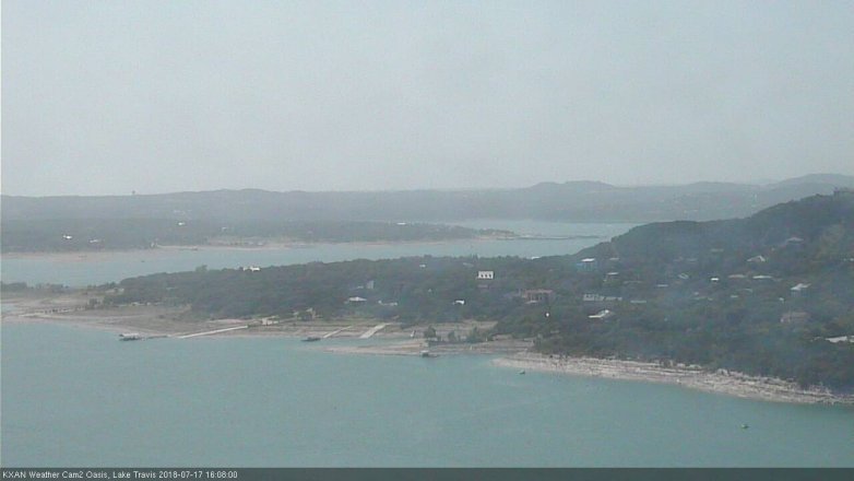 Lake Travis webcam, July 17, 2018 3:10 PM CT