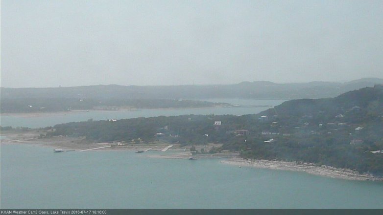 Lake Travis webcam, July 17, 2018 3:20 PM CT