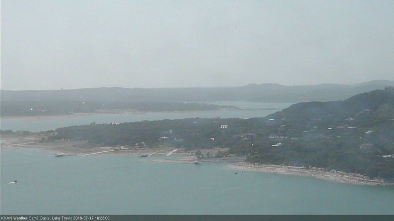 Lake Travis webcam, July 17, 2018 3:25 PM CT