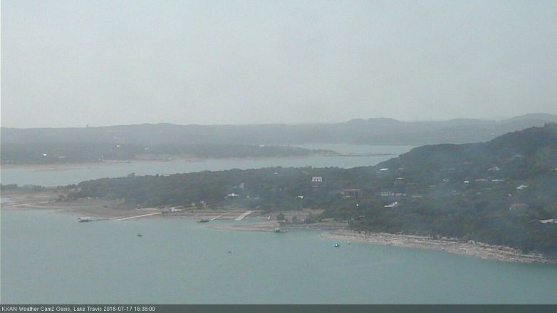 Lake Travis webcam, July 17, 2018 3:40 PM CT