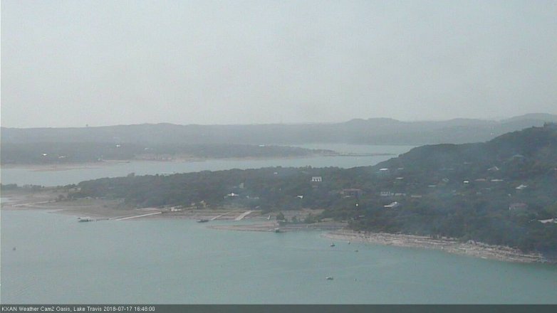Lake Travis webcam, July 17, 2018 3:50 PM CT