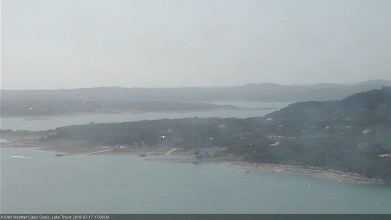 Lake Travis webcam, July 17, 2018 4:10 PM CT