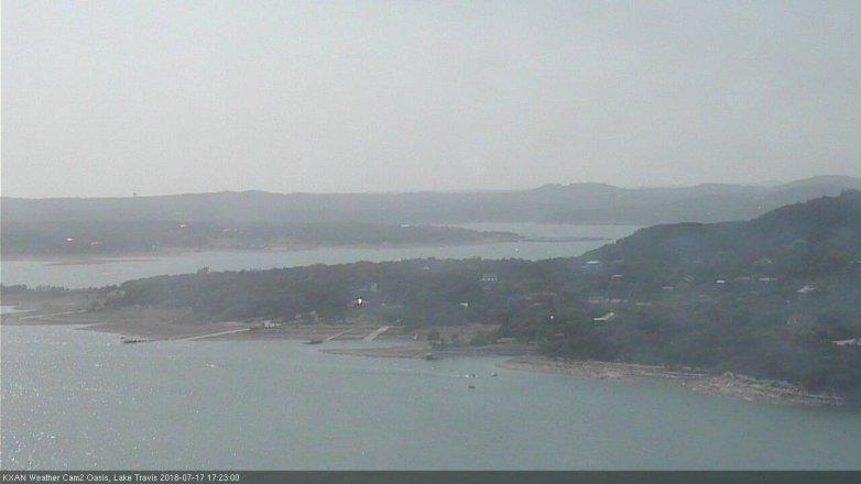 Lake Travis webcam, July 17, 2018 4:25 PM CT