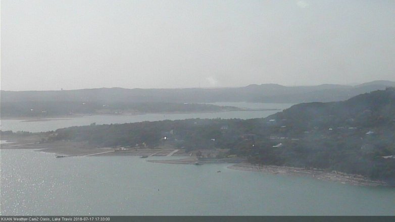 Lake Travis webcam, July 17, 2018 4:35 PM CT