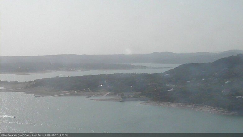Lake Travis webcam, July 17, 2018 4:40 PM CT