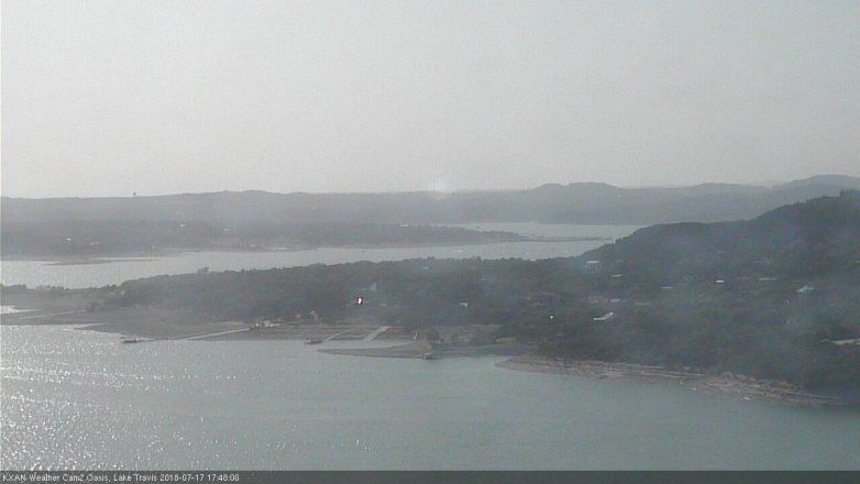Lake Travis webcam, July 17, 2018 4:50 PM CT