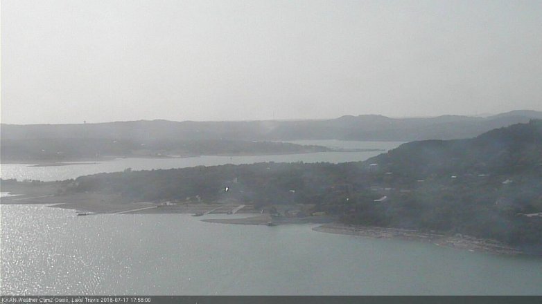 Lake Travis webcam, July 17, 2018 5:00 PM CT