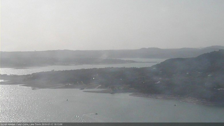 Lake Travis webcam, July 17, 2018 5:15 PM CT