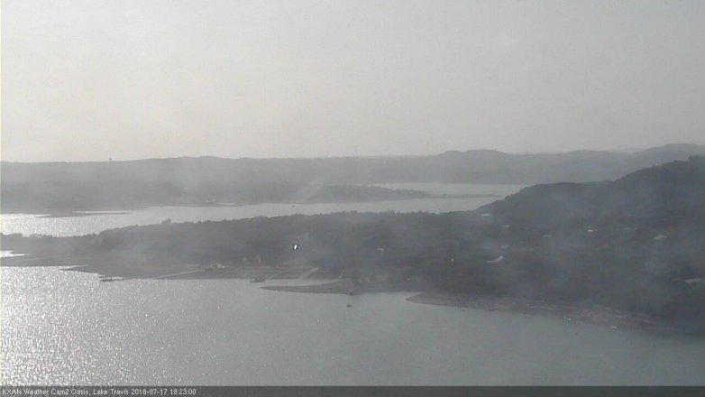 Lake Travis webcam, July 17, 2018 5:25 PM CT