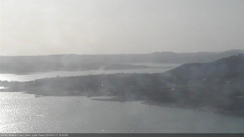 Lake Travis webcam, July 17, 2018 5:35 PM CT