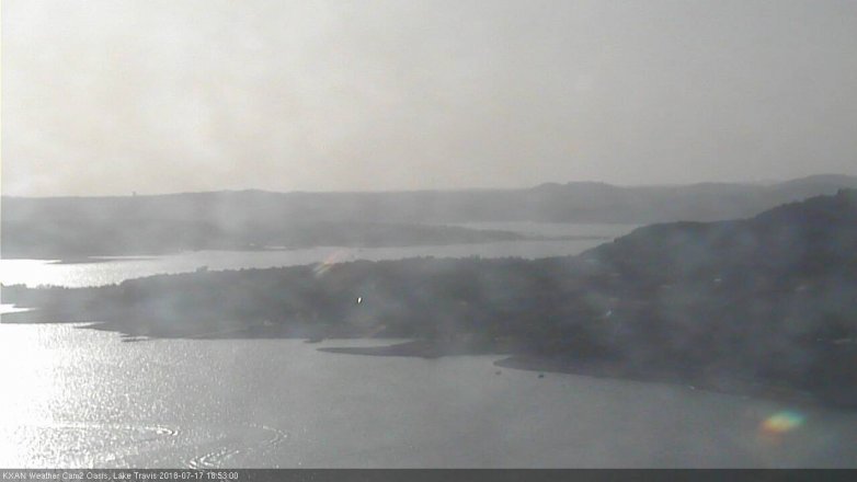 Lake Travis webcam, July 17, 2018 5:55 PM CT