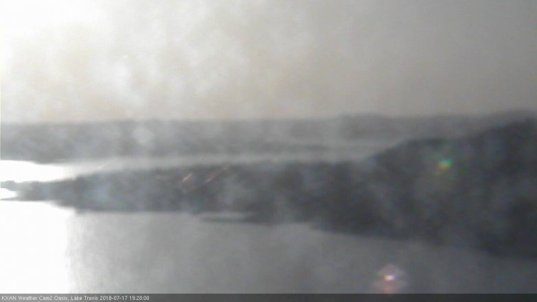 Lake Travis webcam, July 17, 2018 6:30 PM CT